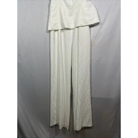 NEW $277 AMANDA UPRICHARD [ Medium ]‎ Yadira Strapless Jumpsuit White #J2030 - Picture 15 of 16